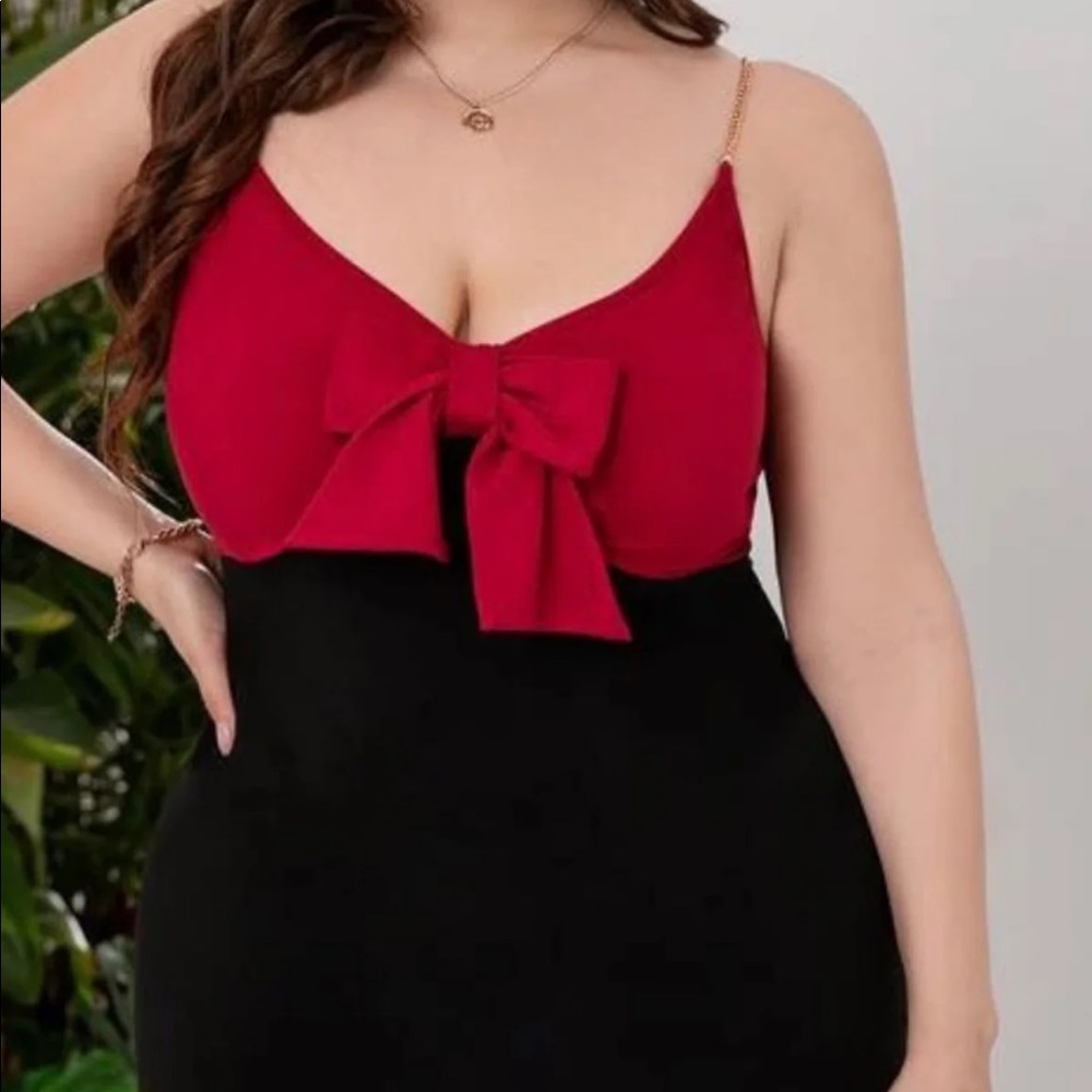 Black & red chain strap dress 3X new Christmas pics!!